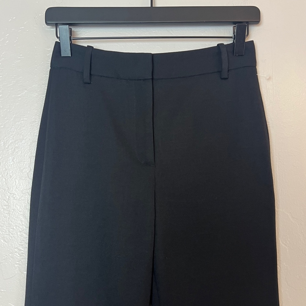 •NILI LOTAN• NWOT Black‎ Arielle High Rise Flare Leg Wool Trouser Pant Size 0 - Picture 4 of 15